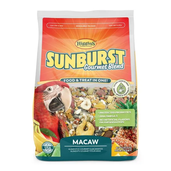 3 Lb Higgins Sunburst Macaw - Food